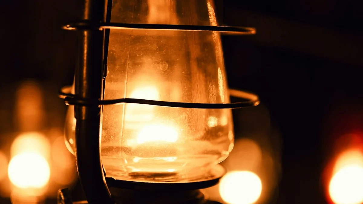 An antique oil lantern glows with a steady warm flame in a dark quiet room. — a The Obsidian Key guide to The Boundary Sentence: Two Minutes to Hold Your State.