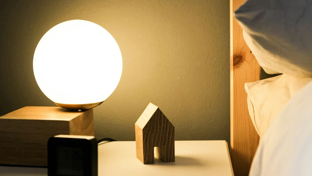 A single glowing globe lamp lights a bedside table with a small wooden house at night. — a The Obsidian Key guide to The Signal Explained for Beginners.