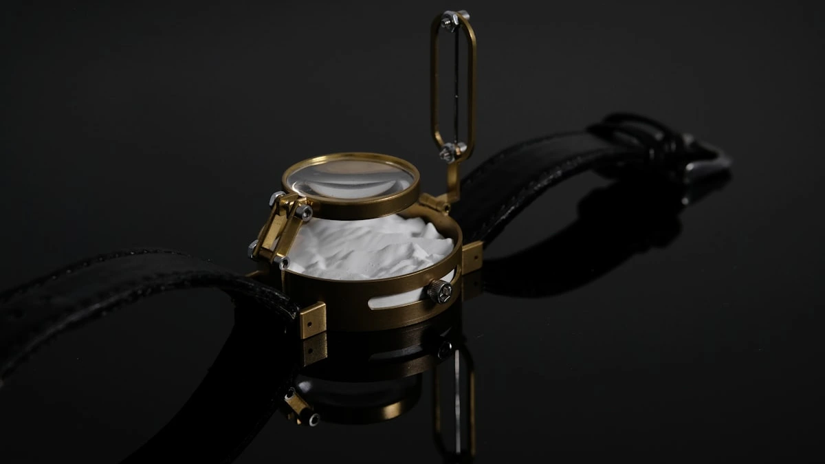 An antique brass instrument with a folding magnifying lens rests on black leather in low light. — a The Obsidian Key guide to What Is a Parasite: The Exact Definition.
