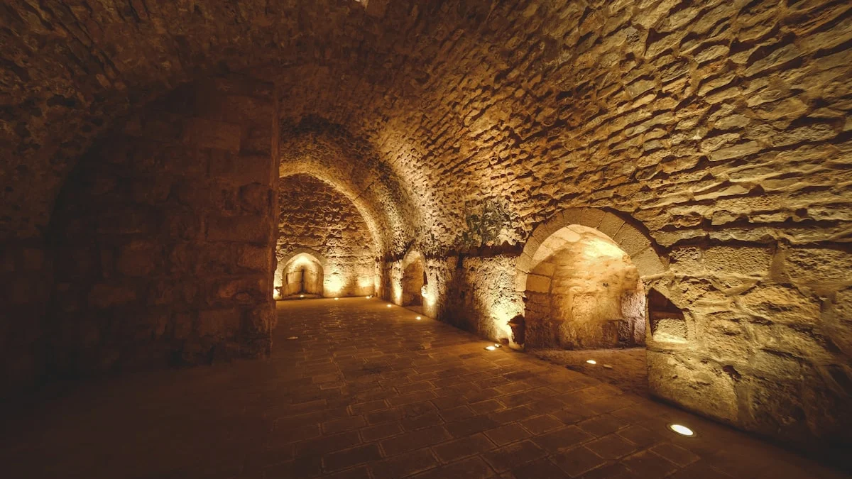 A dim vaulted stone hall glows with warm lights along its arched alcoves. — a The Obsidian Key guide to Why Every Attempt Collapsed: The Three Missing Mechanics.